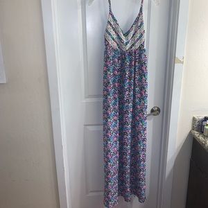 Neon pastel floral dress